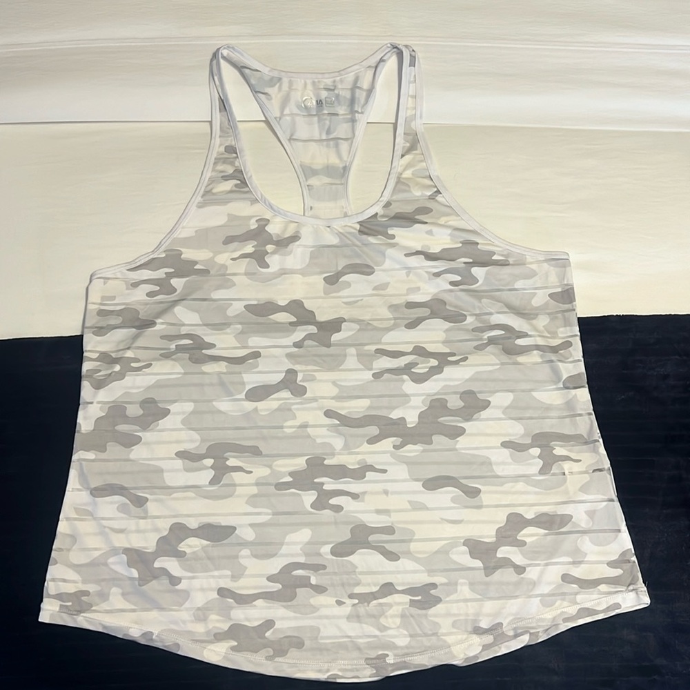 ZYIA Active Racerback White Camo Top